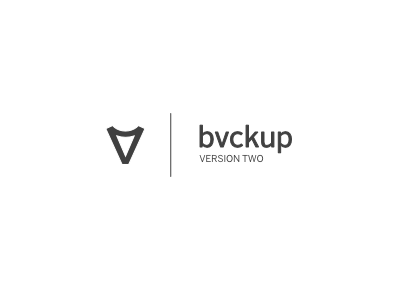 Bvckup, version 2, revision 2 alright sans bvckup logo two liner