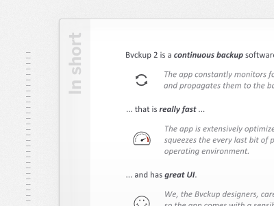 In Short bvckup2 icons simple website