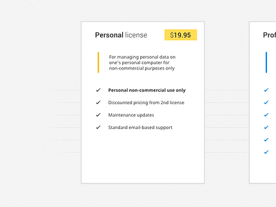 License type & pricing