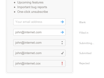 Single-input form