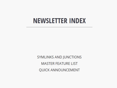 Newsletter Index