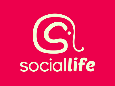 Social Life brand elephant life logo rebrand social