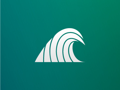 Wave logo rebrand turquoise wave