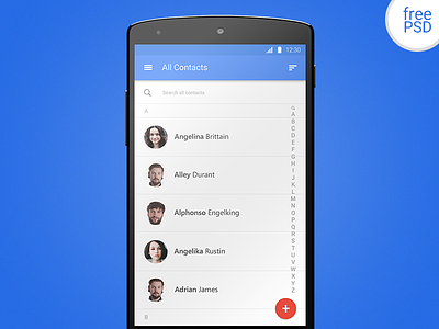 FREE PSD - Android Material Design
