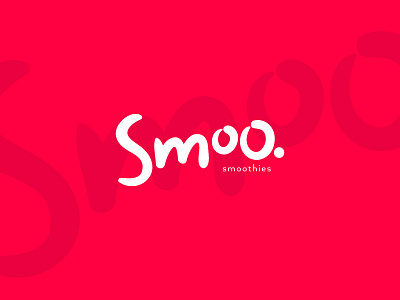 Smoo. brand clean cute funny handwritten identity logo simple smoothies
