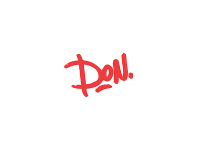 Don. handwritten logo mark minimal monogram signature simple typography wacom
