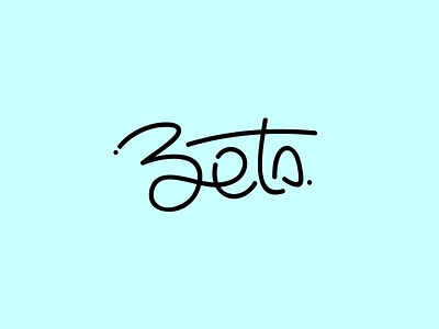 Beta clean handwritten logo mark minimal simple