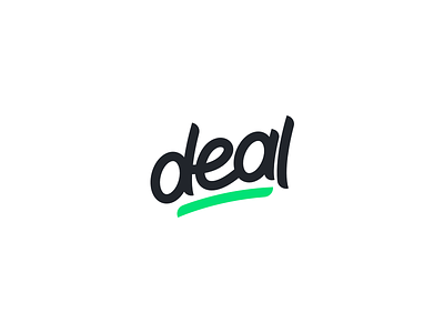 Deal brand clean deal handwritten letter mark logo mark minimal simple typography