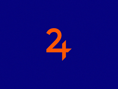 24 24 brand design logo mark minmal orange simple