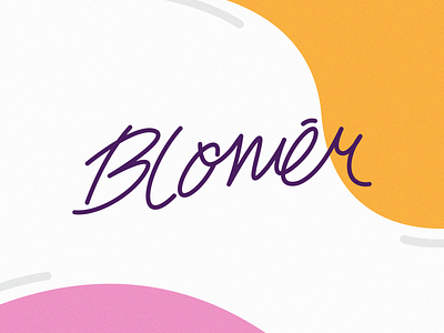 Blomēr - Logo Type brand colorful gift shop handlettering lettering lettermark logo logo design logotype script simple type
