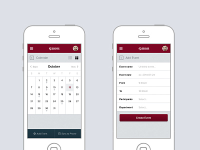 Mobile Intranet - Calendar widget calendar events intranet mobile social widget