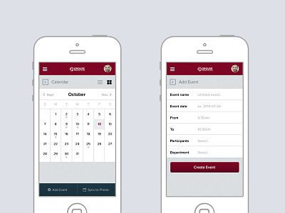 Mobile Intranet - Calendar widget