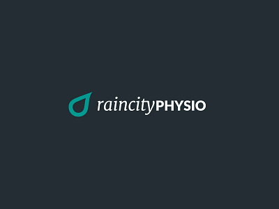 Raincity Physio Branding blue branding logomark physio physiotherapy raincity physio vancouver water wordmark
