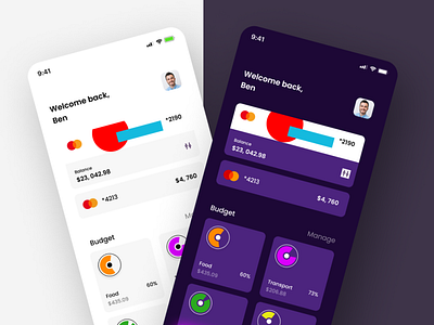 Budget Tracking App Concept figma reative designcf ui user experience