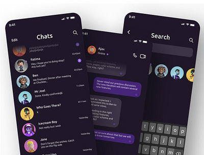 A better chat App animation figma product design ui user interface design ux