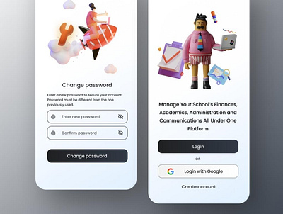 Onboarding screens for EdTech App 3d figma graphic design inspiration mobile app product design ui user interface ux
