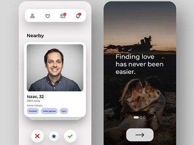 Dating app UI