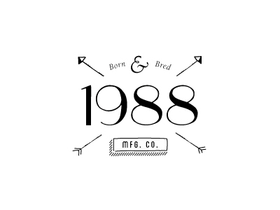 1988 Logo arrows branding clothing design hipster logo