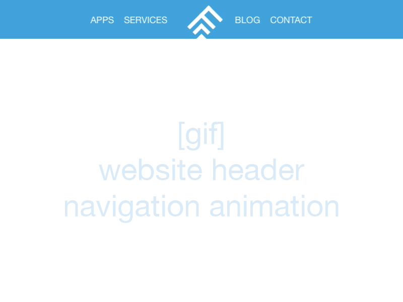 [gif] nav animation animation header navigation ui web