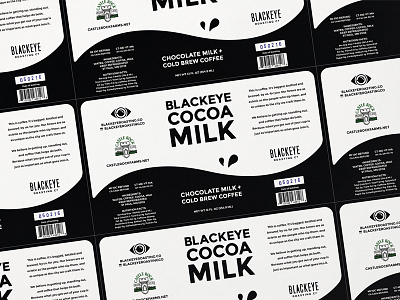 Blackeye Cocoa Milk blackeye branding brew castle coffee cold farms label logo mark milk rock