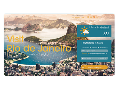 Visit Brasil buttons commerce menu product design splash tourism uiux web design web ui