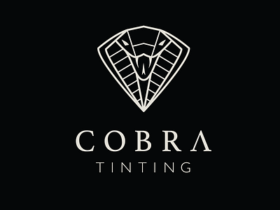 Cobra Tinting Logo black branding car cobra logo luxury minimal tinting white window