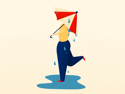 Rainy Day design flat illustration vector