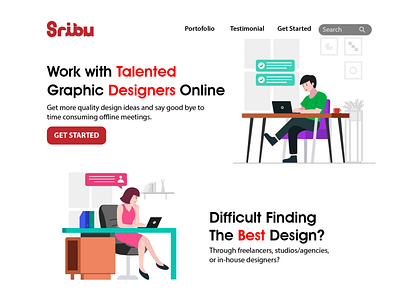 Sribu Landing Page