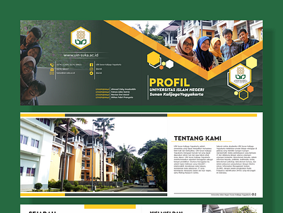 Company Profile UIN Sunan Kalijaga Yogyakarta branding design flat minimal