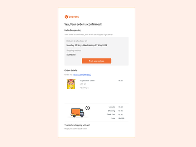 Email Receipt || Daily UI Day 17