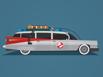 Ghost Busters car collection ghost busters iconic vector