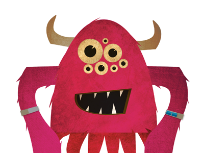 Dribbble Monster alien illustration illy monster red texture vector
