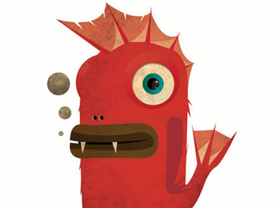 Fishsticks fish illustration monster vector
