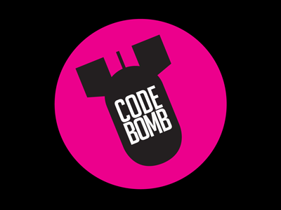 Code Bomb Logo - WIP bomb branding code david logo pink wildish