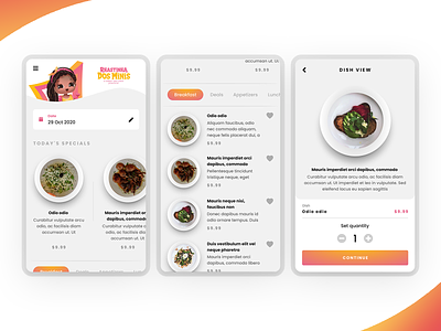 Restaurant Food Ordering App Design app design food menu ordering ui ux
