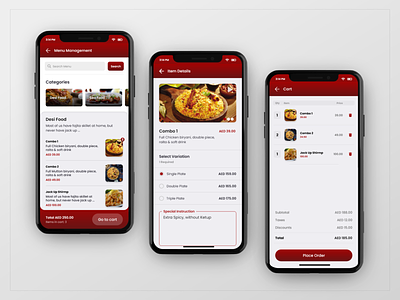 Food Menu App app cart design food menu ui ux