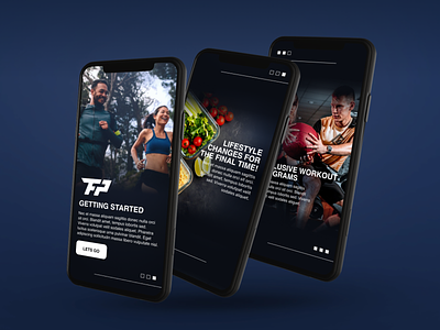 Lifestyle Coaching App Design: Getting Started app coaching design fitness getting started meals onboarding trending ui ux