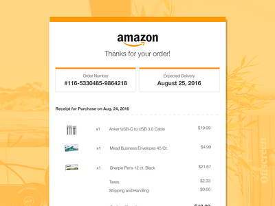 Amazon Receipt designs, themes, templates and downloadable graphic