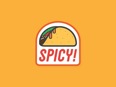 Spicy tacos! fast food food junk food snack spicy sticker taco