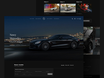 Teaser of Mercedes-benz concept website design ecommerce landing website