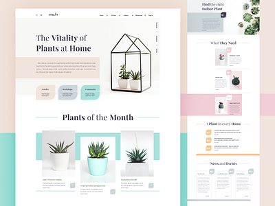 Vitality Website figma plants ui ux visual design web website design