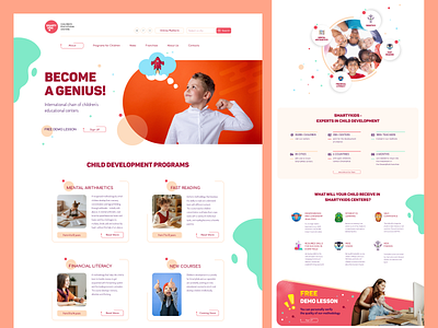 SmartyKids Werbsite figmadesign ui ux visual design webdesign website design