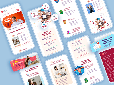 Educational Centers Mobile Application app design figma responsive ui ux visual design