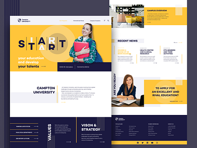 University Website Design creativity figma ui ux visual design web design webdesign website