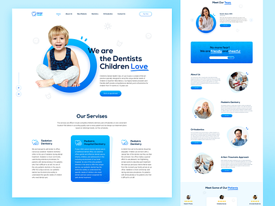 Website Redesign 🚀 Children's Dental Clinic adobe photoshop children dental clinic dentist design figma graphic design health landing page landing page design ui ux visual design web web design website design