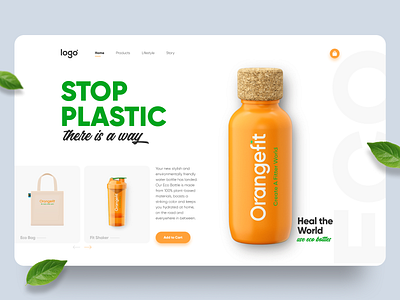 Stop Plastic! 🌿 adobe photoshop colours eco figma landing page landing page design ui uidesign user interface ux visual design web design