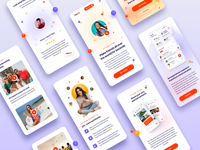 Talky Social Network App - Design for Mobile 🎯 adobe photoshop app app design application design colors design figma graphic design mobile social media social network ui user experience design user interface user interface design ux web