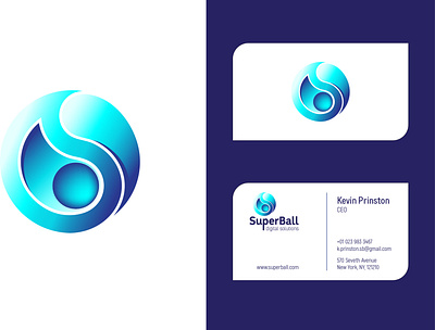 SuperBall Business Cards branding business card design logo