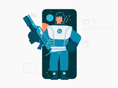 Space Fashion astronaut character cosmonaut flat illustration space vector