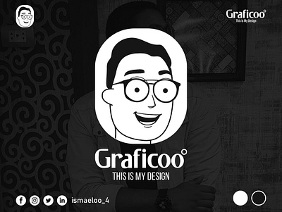Graficoo Mascot logo black branding design graphic design logo mascot vector